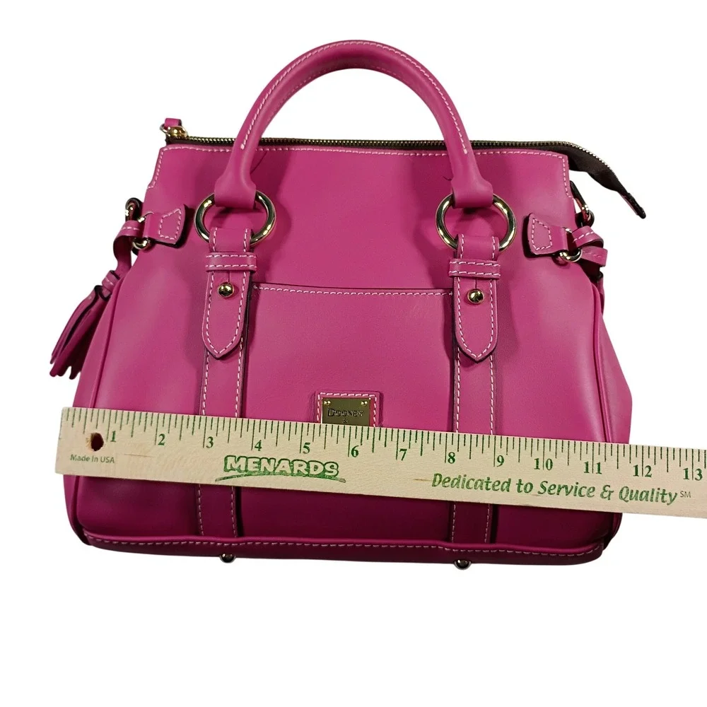 Dooney & Bourke Satchel Women Small Fuchsia Pink Tassel Leather Bag